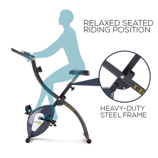 Proflex Folding Magnetic Exercise X Bike Bicycle Cycling Flywheel Fitness Exercise Bikes