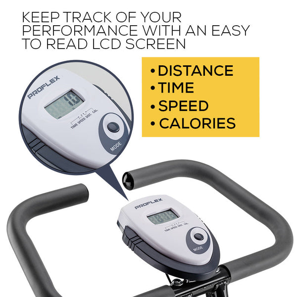 Proflex Folding Magnetic Exercise X Bike Bicycle Cycling Flywheel Fitness Exercise Bikes