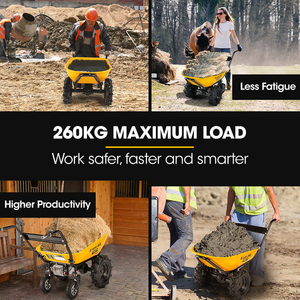 Baumr Ag Baumr Ag 40V Electric Wheelbarrow 100L Capacity For Home And Garden Wheelbarrows Carts Wagons