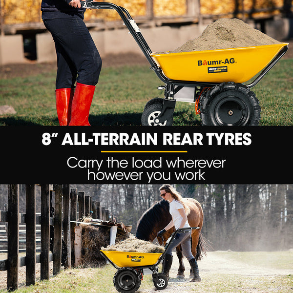 Baumr Ag Baumr Ag 40V Electric Wheelbarrow 100L Capacity For Home And Garden Wheelbarrows Carts Wagons