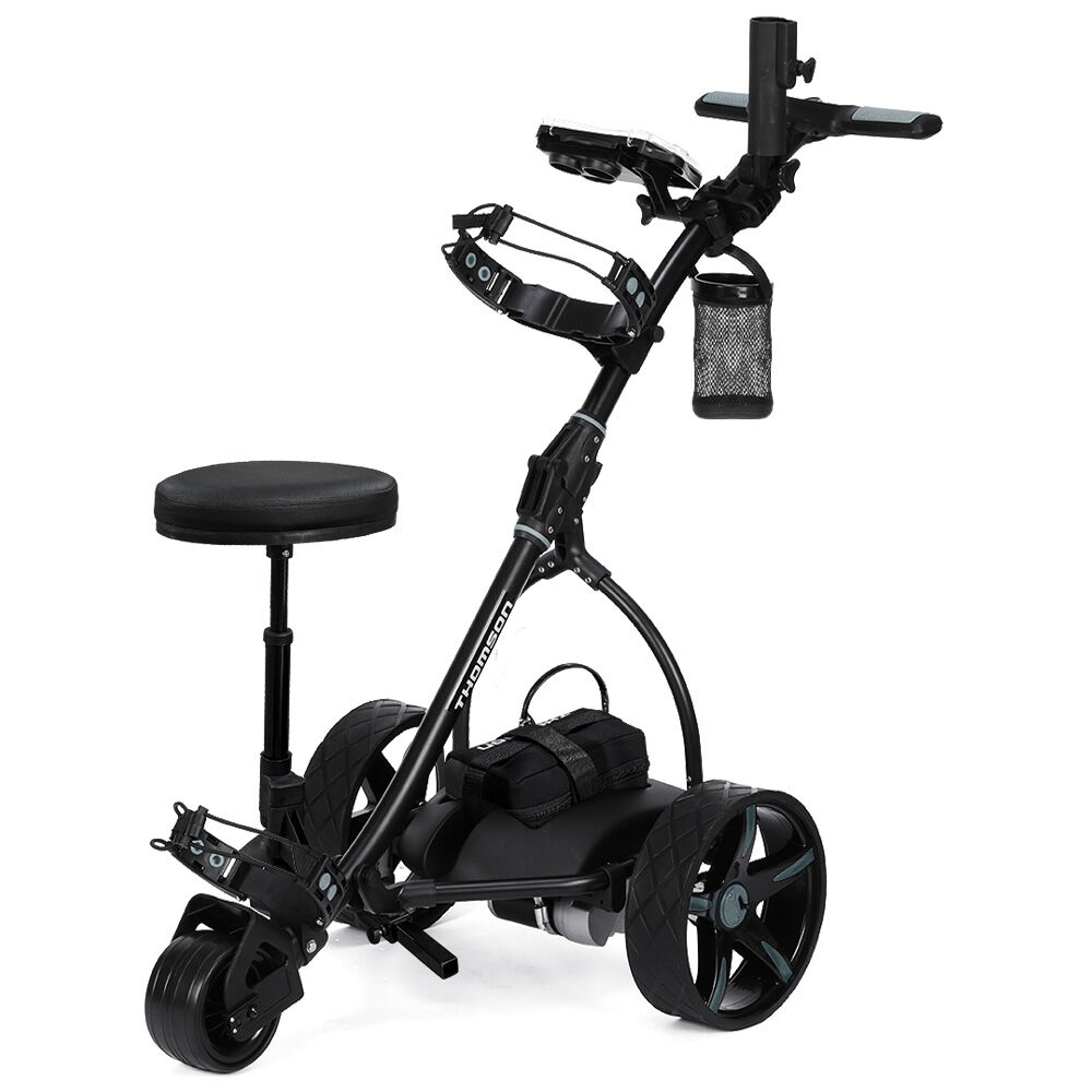 Thomson E5000 Pro Lithium Golf Buggy Electric Trolley Cart Black Golf Carts