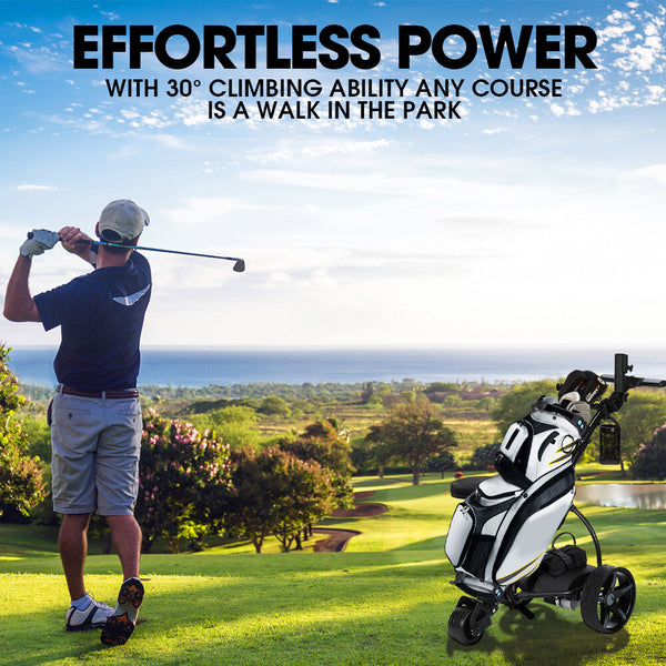 Thomson E5000 Pro Lithium Golf Buggy Electric Trolley Cart Black Golf Carts