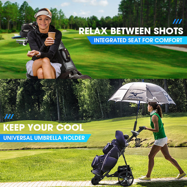 Thomson E5000 Pro Lithium Golf Buggy Electric Trolley Cart Black Golf Carts