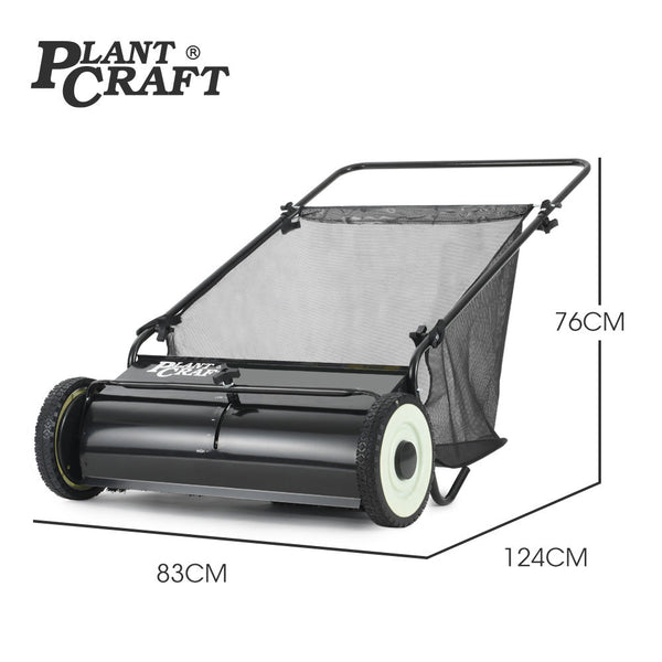 Plantcraft Push Lawn Sweeper 26" Wide Leaf And Grass Clipping Collector Lawn Mower Parts
