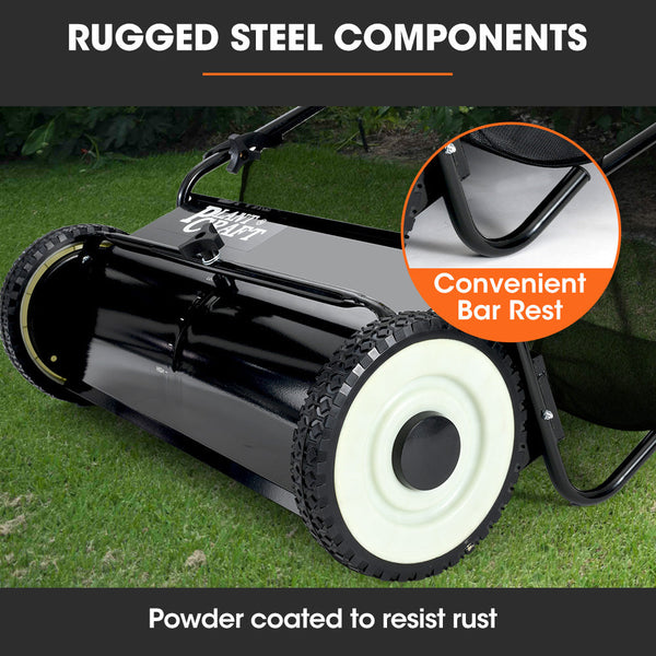 Plantcraft Push Lawn Sweeper 26" Wide Leaf And Grass Clipping Collector Lawn Mower Parts