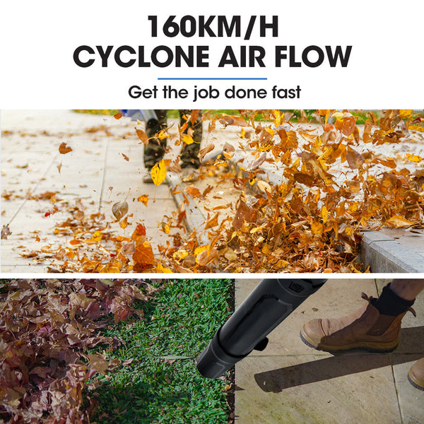 Powerblade 20V Leaf Blower & Line Trimmer / Edger Combo Kit With 4.0Ah Battery Fast Charger Leaf Blowers