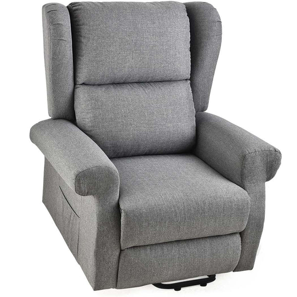 Electric Recliner Lift Heat Chair For Elderly Massage Therapy Aged Care Grey Electric Massage Chairs