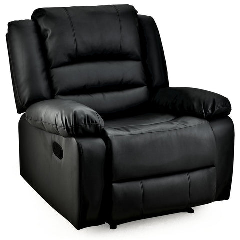 Luxury Recliner Lounge Chair Single Faux Leather Armchair For Home Theatre Cinema Elderly Black Sofas Armchairs & Couches