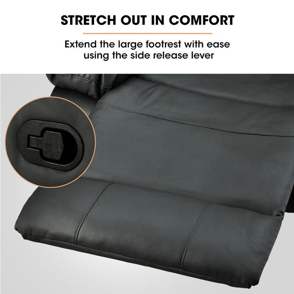 Luxury Recliner Lounge Chair Single Faux Leather Armchair For Home Theatre Cinema Elderly Black Sofas Armchairs & Couches