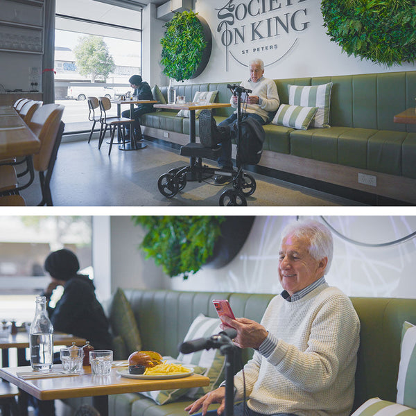 Equipmed Knee Scooter Walker Dual Brakes Bag Broken Leg Ankle Foot Mobility Crutches Alternative Black Walkers & Canes