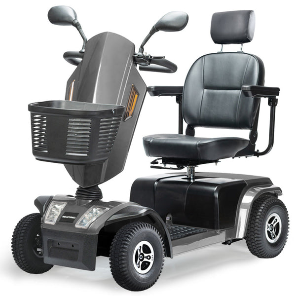 Equipmed Mobility Scooter Xxl Comfortable Size For All Riders 30Km Max Range 180Kg Capacity Grey Mobility Scooters