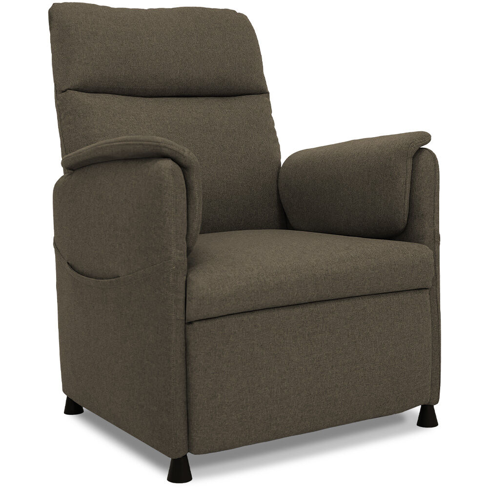 Fortia Electric Armchair Recliner Single Fabric Chair Beige Sofas Armchairs & Couches