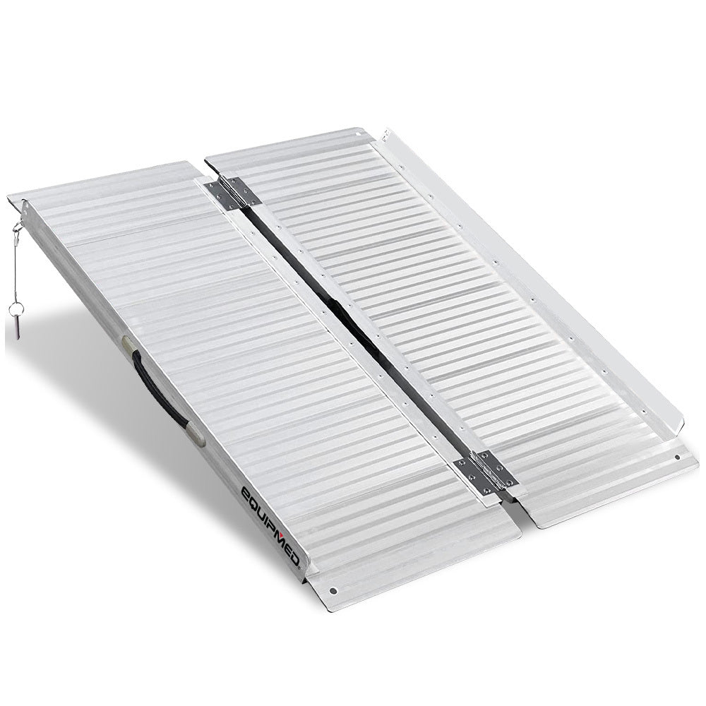 Equipmed 91Cm Portable Folding Aluminium Access Ramp 272Kg Rated For Wheelchair Mobility Scooter Rollator Mobility Access Ramps