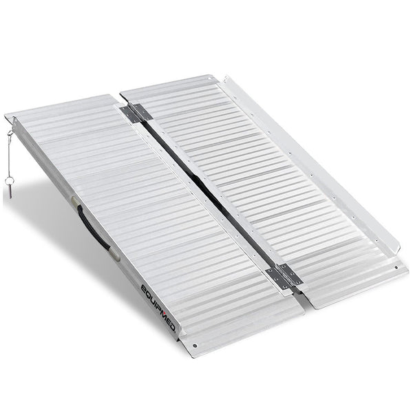 Equipmed 91Cm Portable Folding Aluminium Access Ramp 272Kg Rated For Wheelchair Mobility Scooter Rollator Mobility Access Ramps