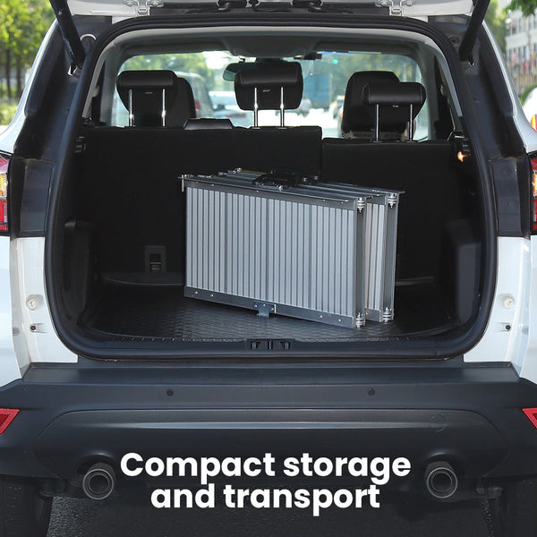 Equipmed 152Cm Portable Folding Aluminium Access Ramp 272Kg Rated For Wheelchair Mobility Scooter Rollator Wheelchairs