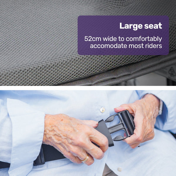 Equipmed Electric Folding Wheelchair Wide Bariatric Chair Seat Comfortable For Xl Long Range Lithium Battery Black Wheelchairs