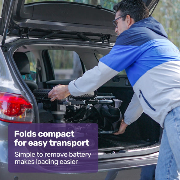 Equipmed Electric Folding Wheelchair Wide Bariatric Chair Seat Comfortable For Xl Long Range Lithium Battery Black Wheelchairs