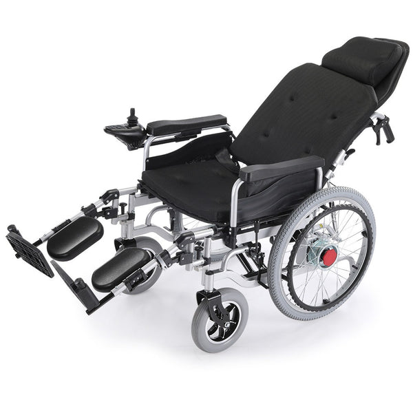 Equipmed Power Electric Wheelchair Xl Wide Bariatric Chair Seat Long Range Airline Recline Adjustment Lithium Battery 22" Wheels Headrest Black Wheelc