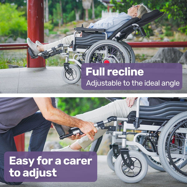 Equipmed Power Electric Wheelchair Xl Wide Bariatric Chair Seat Long Range Airline Recline Adjustment Lithium Battery 22" Wheels Headrest Black Wheelc