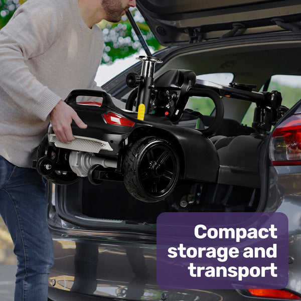 Equipmed Freelite+ Mid Sized Foldable Electric Mobility Scooter Grey Mobility Scooters