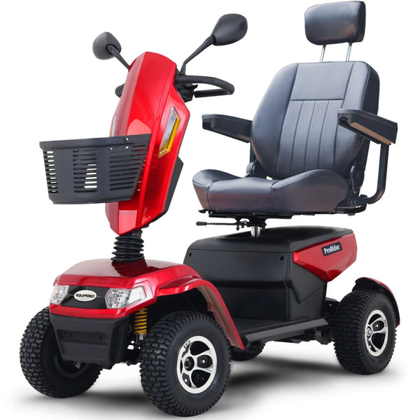 Equipmed Prorider Ultra Large Sized High Power Strong Climber Varied Terrain 200Kg Capacity Mobility Scooter Red Mobility Scooters