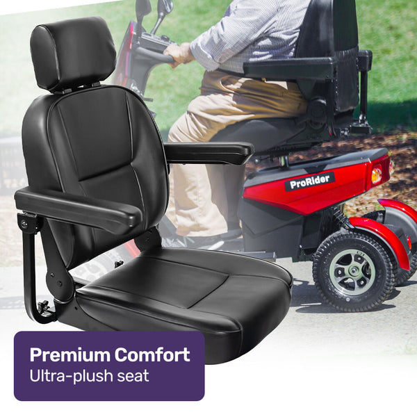 Equipmed Prorider Ultra Large Sized High Power Strong Climber Varied Terrain 200Kg Capacity Mobility Scooter Red Mobility Scooters