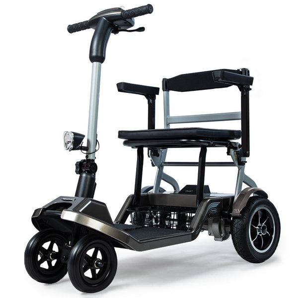 Equipmed Ultra Lightweight Folding Electric Mobility Scooter 19Kg With Battery Removed 120Kg Capacity Long Range Brushless Motor Portable Mobility Sco