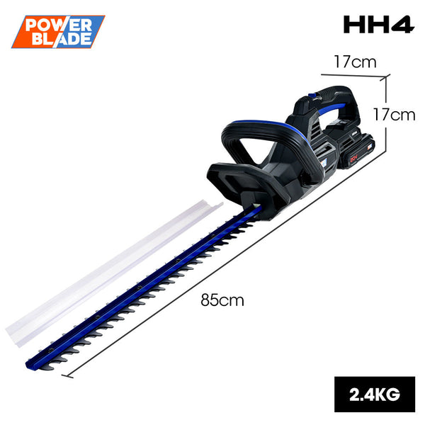 Powerblade Hh4 20V Cordless Electric Hedge Trimmer Kit With Lithium Battery And Fast Charger Hedge Trimmers