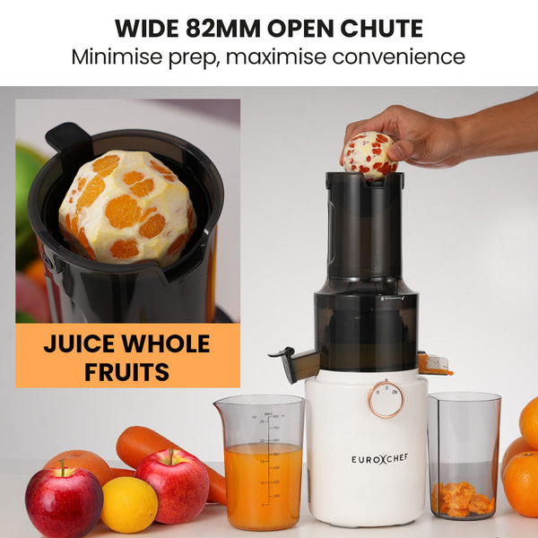 Cold Press Slow Juicer Machine Large Chute 200W White Juicers