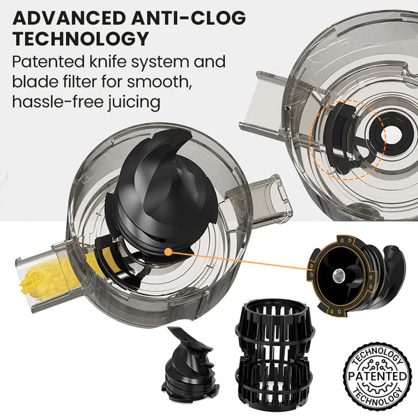 Cold Press Slow Juicer Machine Large Chute 200W White Juicers