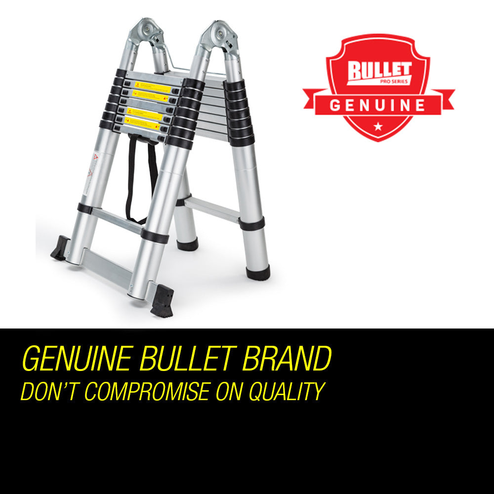 Bullet 5M Telescopic Aluminium Multipurpose Ladder Extension Alloy Step Ladders