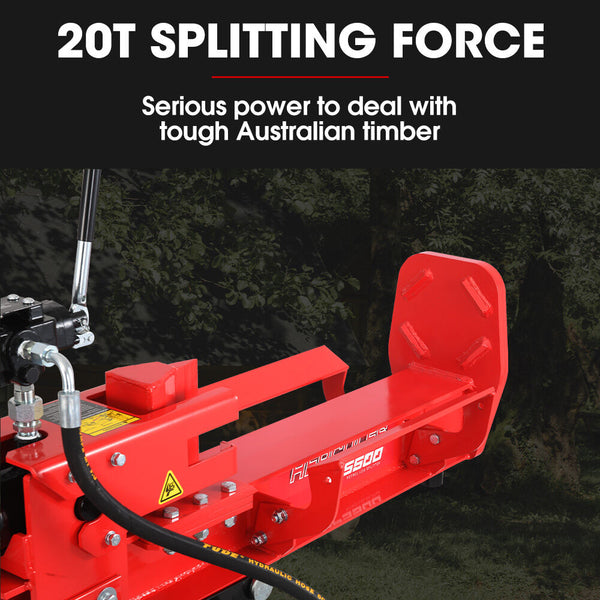 Baumr Ag 20 Tonne Petrol Hydraulic Wood Log Splitter Horizontal And Vertical Logsplitter Hps500 Log Splitters