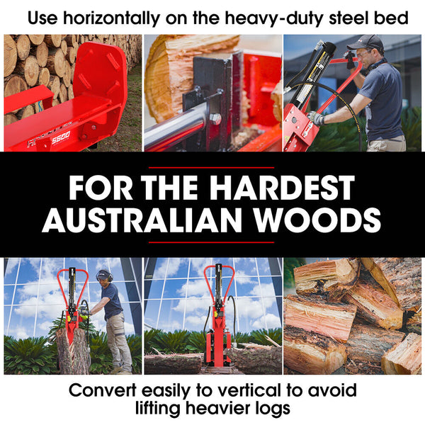 Baumr Ag 20 Tonne Petrol Hydraulic Wood Log Splitter Horizontal And Vertical Logsplitter Hps500 Log Splitters