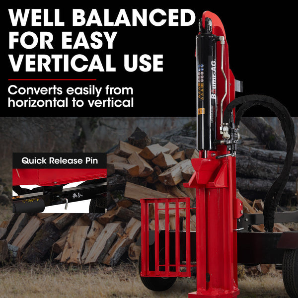 Baumr Ag 40 Tonne Petrol Hydraulic Horizontal And Vertical Towed Wood Log Splitter Hps700 Log Splitters