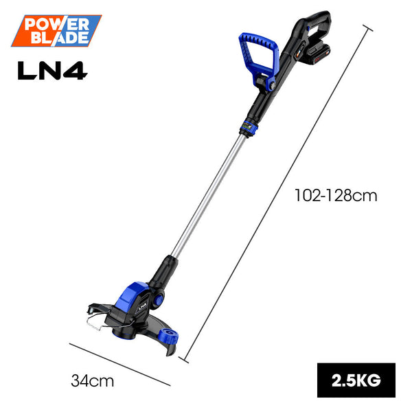 Powerblade Ln4 20V Cordless Electric Line Trimmer & Garden Edger Kit With Battery And Fast Charger String Trimmers