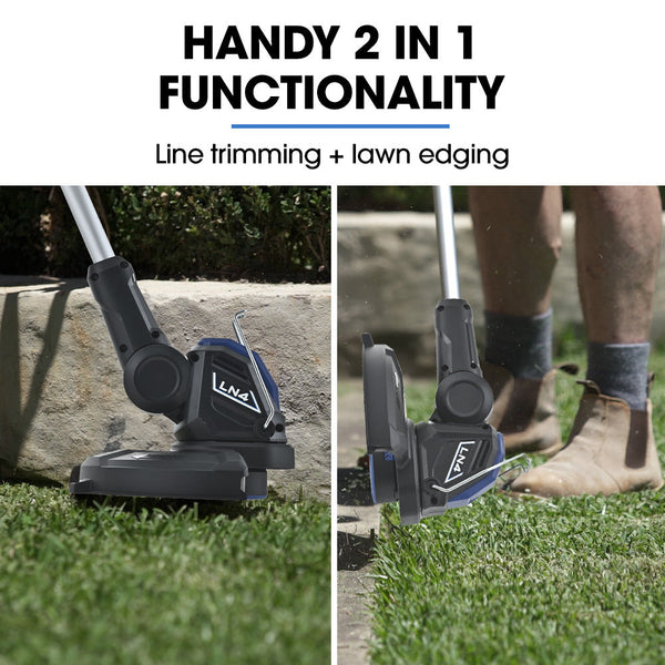 Powerblade Ln4 20V Cordless Electric Line Trimmer & Garden Edger Kit With Battery And Fast Charger String Trimmers