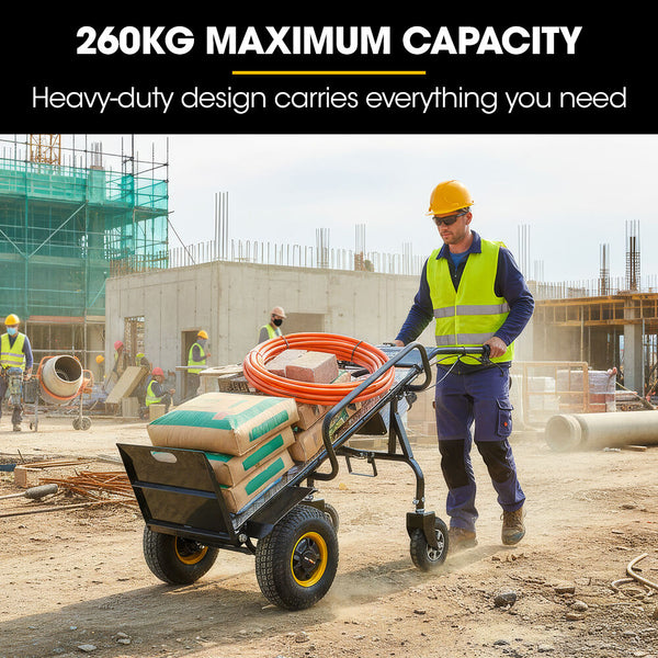 Baumr Ag 40V Li Ion 260Kg Electric Powered Hand Truck Trolley 400W Brushless Motor Up To 6Km/H 4Hr Runtime Adjustable Width Folds For Logistics Moving