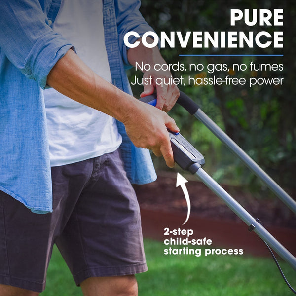 Powerblade 350Cx 20V 13" Cordless Lawn Mower Kit Fast Charger 4Ah Battery Height Brushless Electric 330Mm Cutting Path Electric Mowers