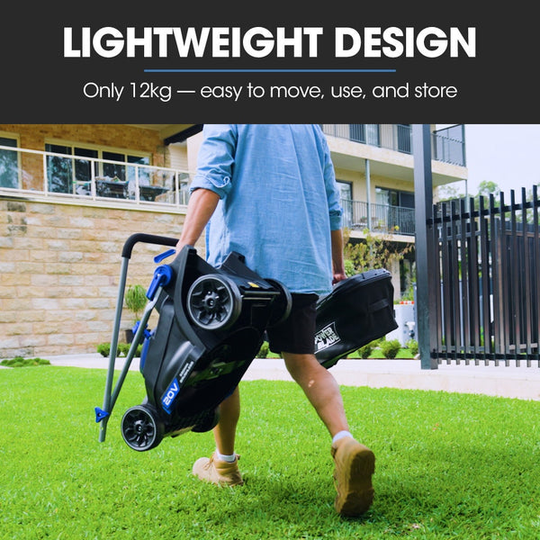 Powerblade 350Cx 20V 13" Cordless Lawn Mower Kit Fast Charger 4Ah Battery Height Brushless Electric 330Mm Cutting Path Electric Mowers