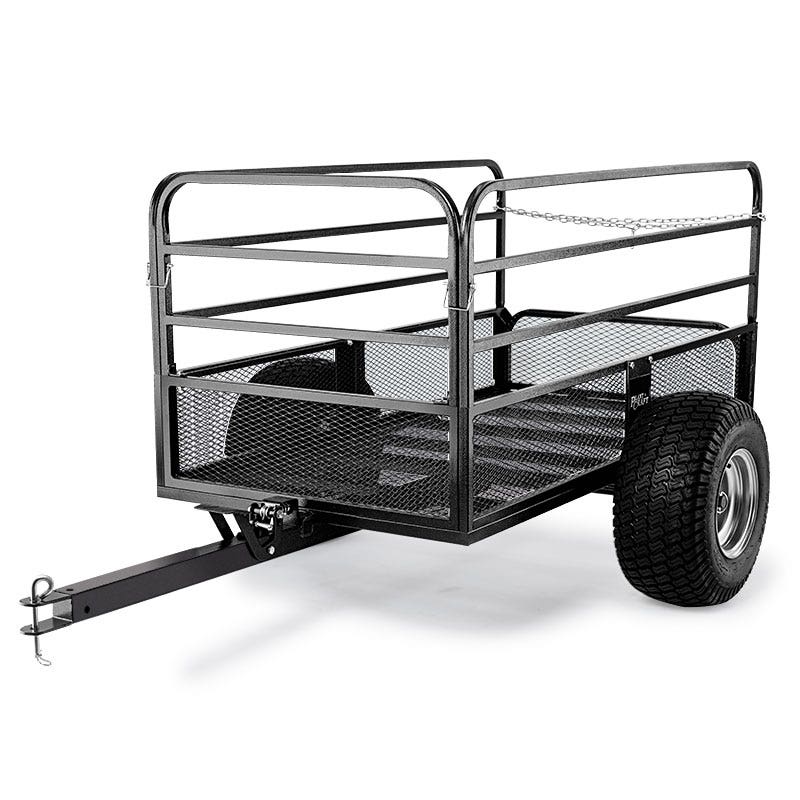 Plantcraft Towed Steel Mesh Dump Cart Garden Atv Mower Trailer Tray 1250Lbs Wheelbarrows Carts Wagons