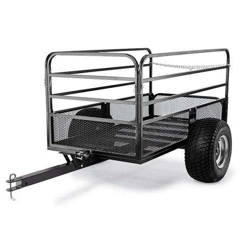Plantcraft Towed Steel Mesh Dump Cart Garden Atv Mower Trailer Tray 1250Lbs Wheelbarrows Carts Wagons