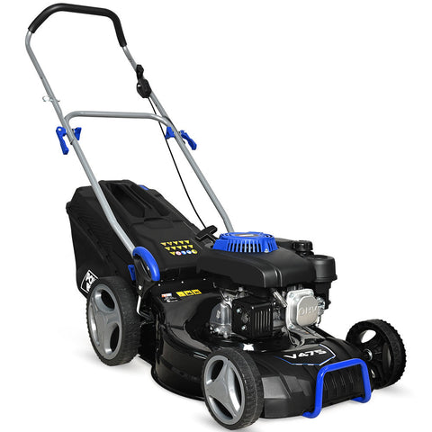 Powerblade 18" 150Cc Lawn Mower Height Steel Deck 4 Stroke Petrol Lawnmower V475 Petrol Mowers