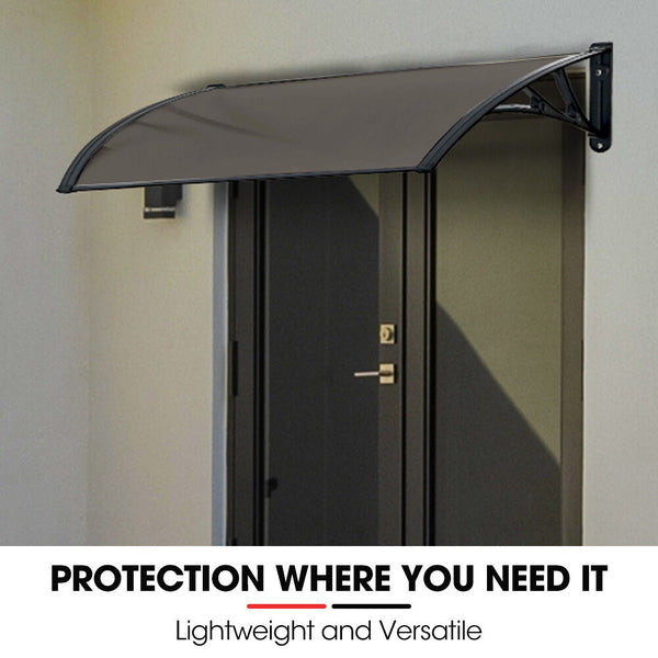 Shade Shield 1X1m Aluminium Exterior Awning Black Diy External Uv Rain Protection Grey Tinted Polycarbonate Canopy Cover Awning & Canopy Parts
