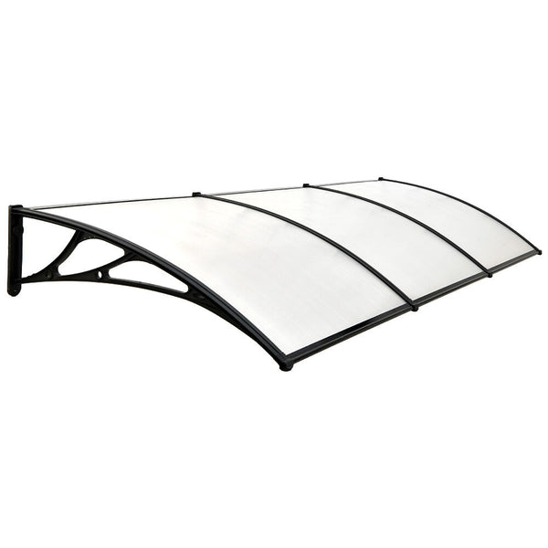 Shade Shield 3X1m Aluminium Exterior Awning Black Diy External Uv Rain Protection Clear Polycarbonate Canopy Cover Awning & Canopy Parts