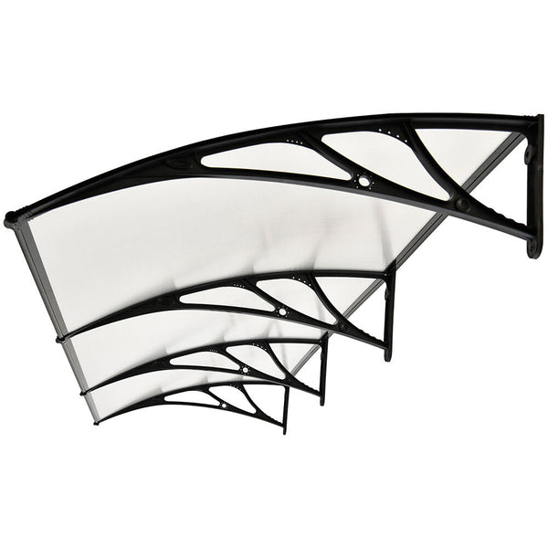 Shade Shield 3X1m Aluminium Exterior Awning Black Diy External Uv Rain Protection Clear Polycarbonate Canopy Cover Awning & Canopy Parts