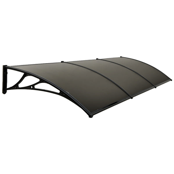 Shade Shield 3X1m Aluminium Exterior Awning Black Diy External Uv Rain Protection Grey Tinted Polycarbonate Canopy Cover Awning & Canopy Parts