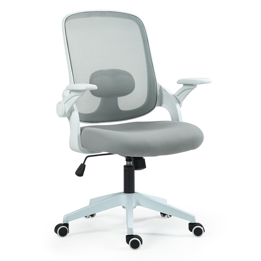 Ergonomic Office Desk Chair Coolmesh Fabric Adjustable Recline Grey Mesh/White Frame Office Chairs