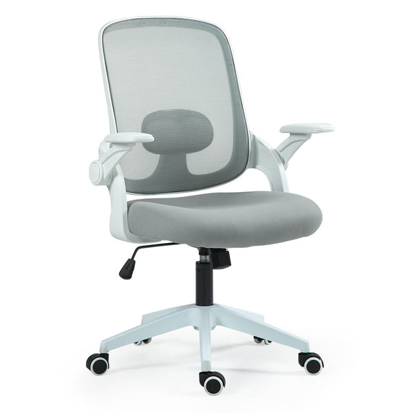 Ergonomic Office Desk Chair Coolmesh Fabric Adjustable Recline Grey Mesh/White Frame Office Chairs