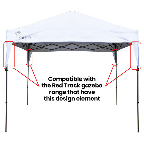 3X Side Walls For 3X3m Gazebo White Gazebos & Pergolas