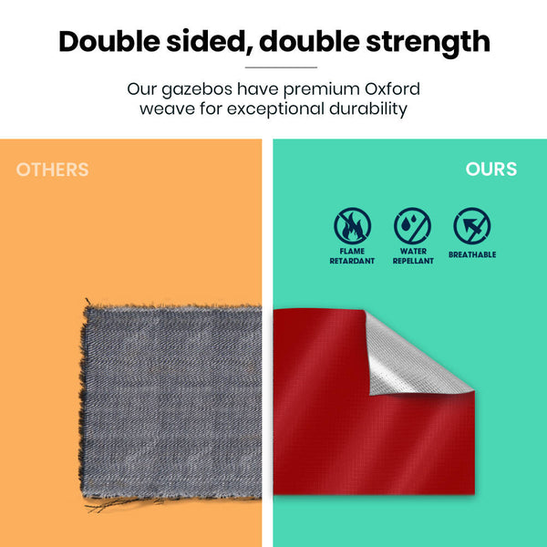 Red Track 3.6X2.2M Ultra Compact Folding Gazebo Carry Bag Portable Outdoor Popup Marquee For Camping Beach Gazebos & Pergolas